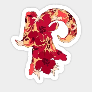 Aries Zodiac Astrological Sign Design Sticker